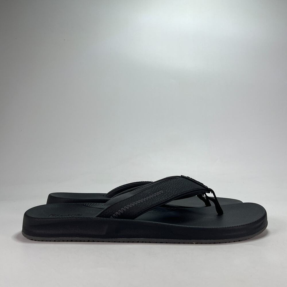 Flojos Black Casual Comfort Memory Foam Footbed Flip Flops Sandals Mens Size 12